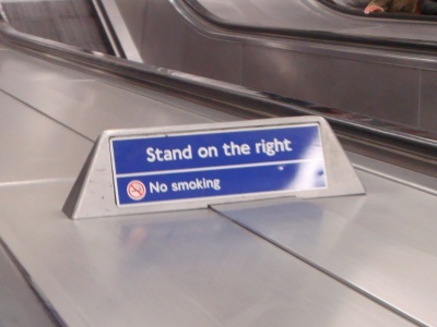 «Stand on the right”