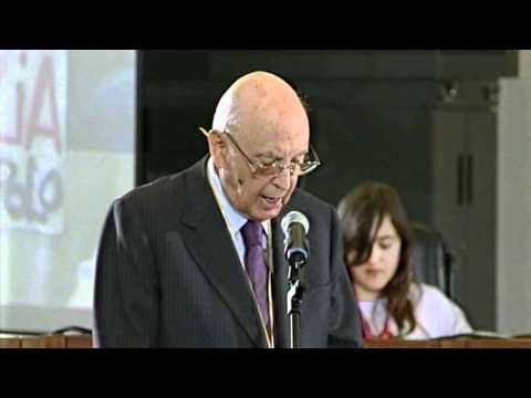 Il Presidente Napolitano interviene all'Aula Bunker di Palermo
