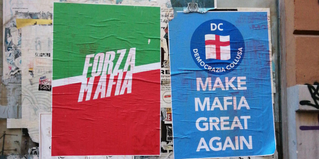 Affissi manifesti "Forza Mafia" e "Democrazia collusa", indaga la Digos