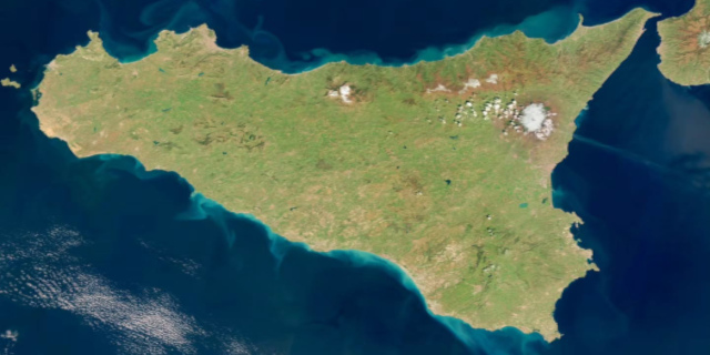 La Sicilia dallo Spazio nella foto del satellite Copernicus EU