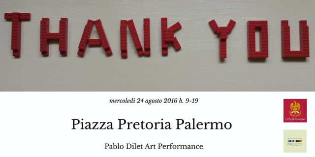 "Thank You", l'installazione di Pablo Dilet a piazza Pretoria