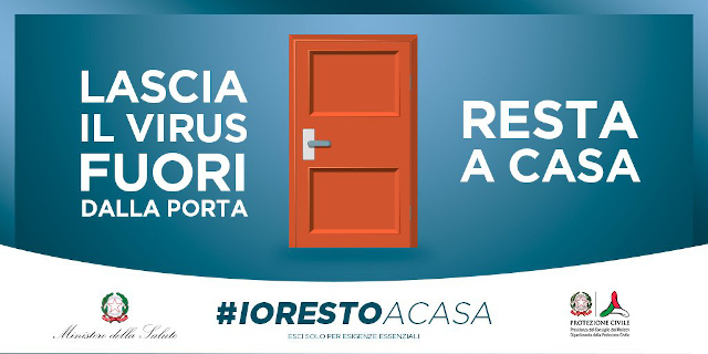 #iorestoacasa, misure eccezionali per il contenimento del Coronavirus