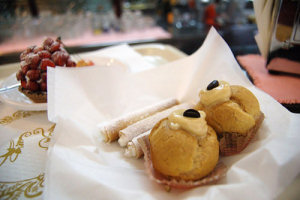 Typical sicilian pastry from Bar Rosanero in Palermo