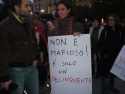 Manifestazione per le dimissioni di Cuffaro a Palermo