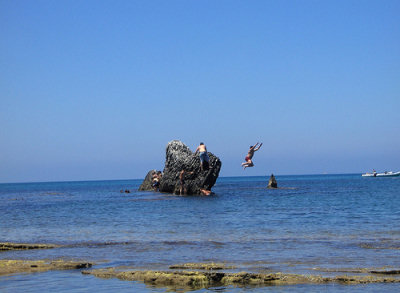 Salto in mare a Cefalù
